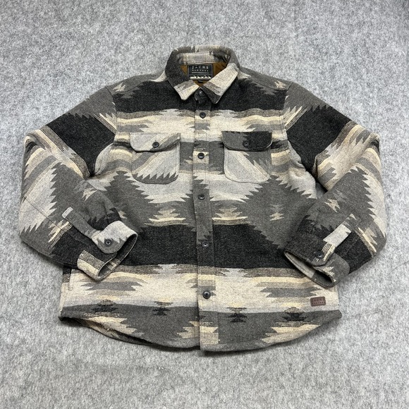 JACHS New York Other - JACHS New York Jacket Mens XL Gray Sherpa Lined Southwestern Flannel Shacket